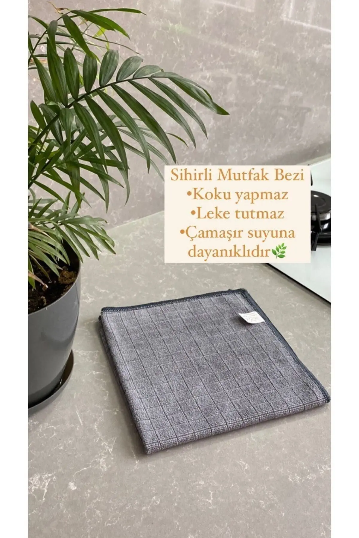 Micro Clean Missclean ( 3 Adet ) Mikrofiber Mutfak Bezi Gri Renk 40*40 Cm
