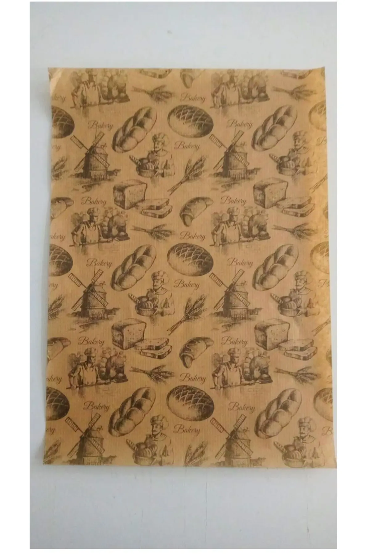 Kendinden Desenli Yağlı Kağıt | 50 Adet Vintage Gazete Desen Sunum Kağıdı | Karışık Desen