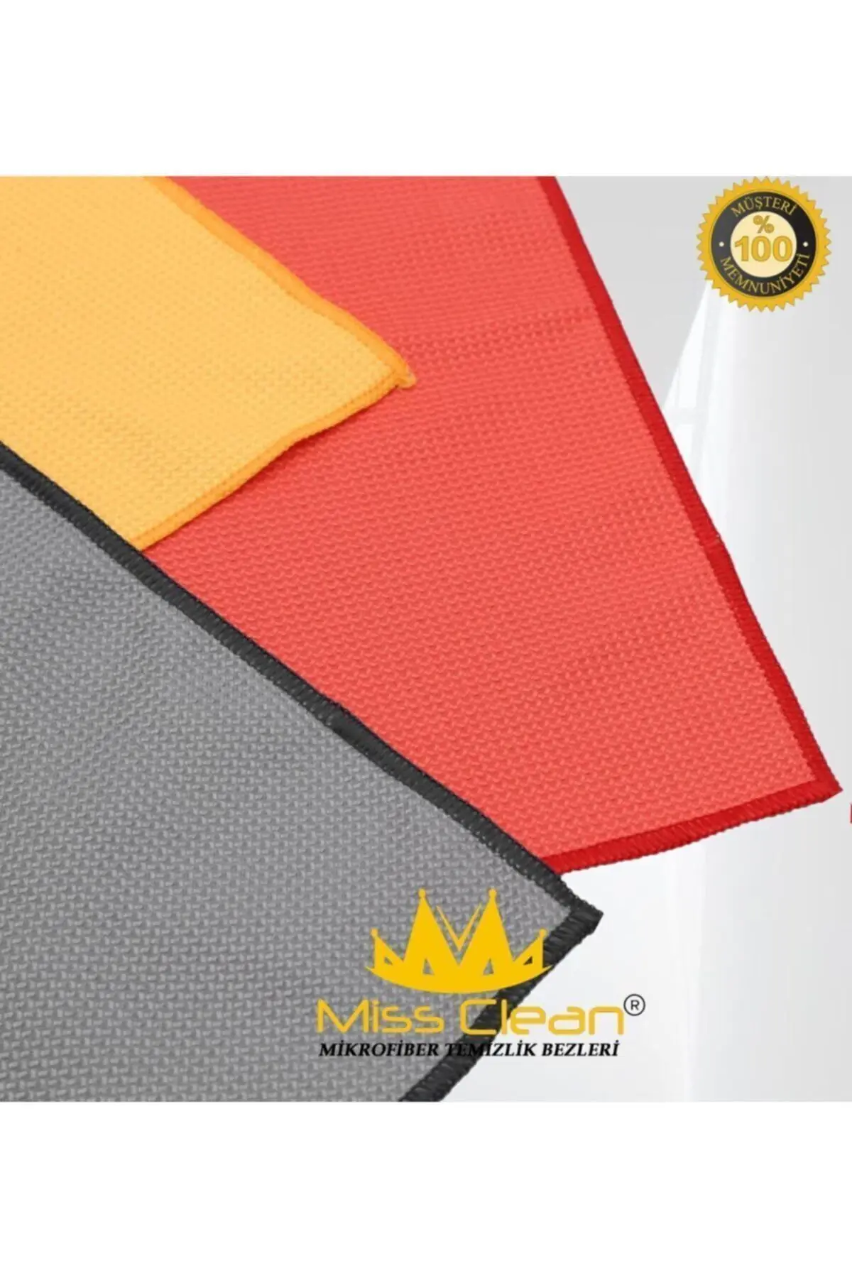 ( 3 Adet ) Cam Ve Ayna Bezi Mikrofiber Genel Temizlik Bezi Çok Renkli 40*40 Cm