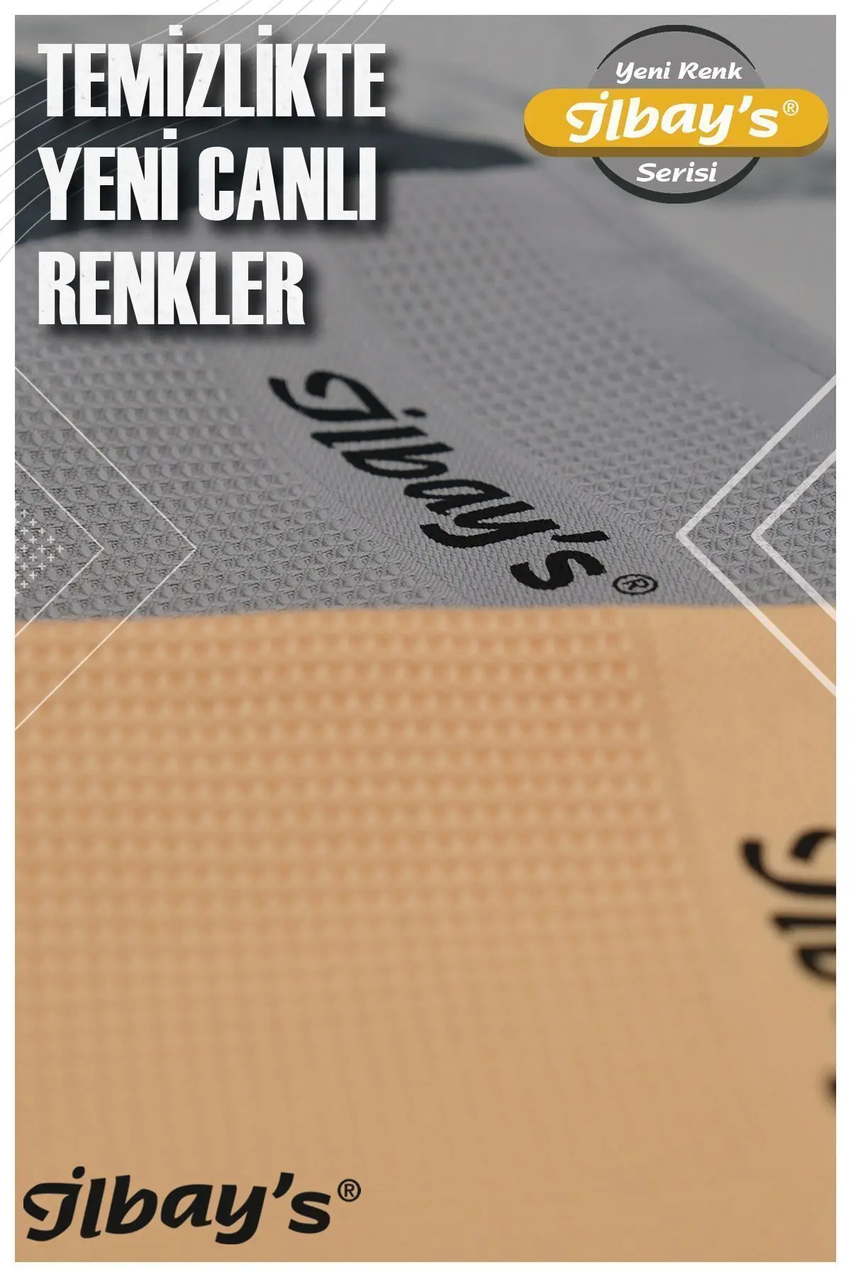 İthal 3'lü Mikrofiber Temizlik Bezi (40*60cm) Baskılı Yeni Renk Serisi