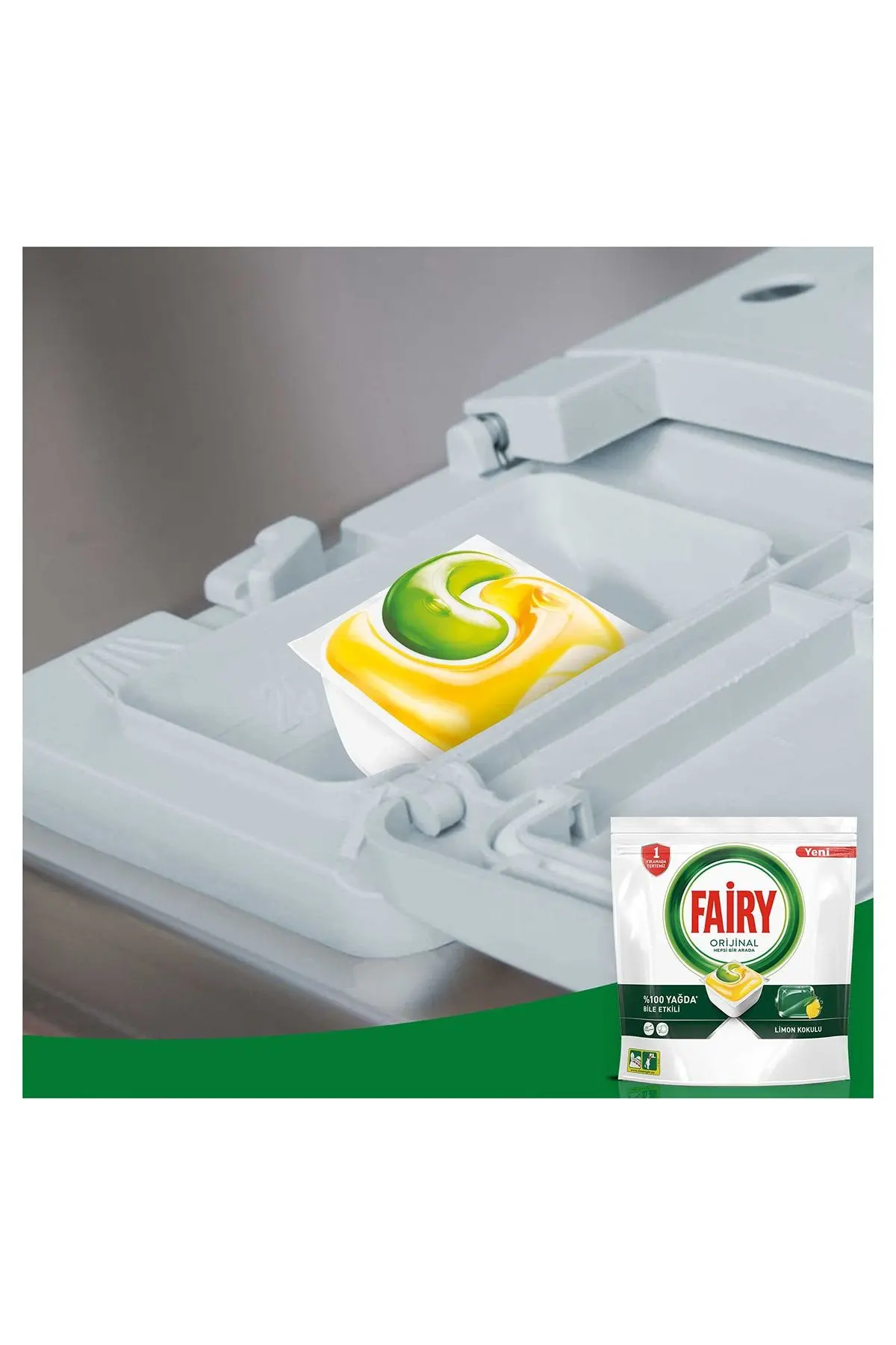 Hepsi Bir Arada Bulaşık Makinesi Deterjanı Kapsülü/tableti 140 Yıkama Limon Kokulu