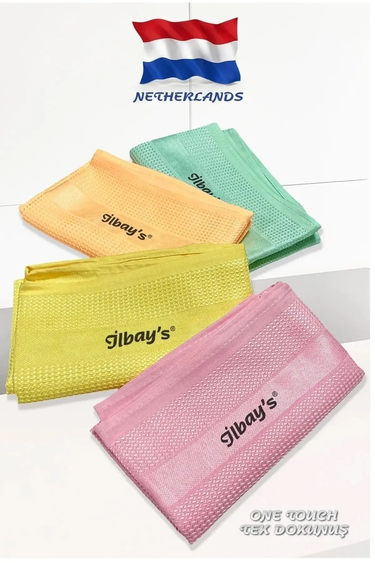 İlbay's 4'lBaskılı 40x60 Cm Fabrika Satış Mağazası Orijinal Mikrofiber Temizlik Bezi