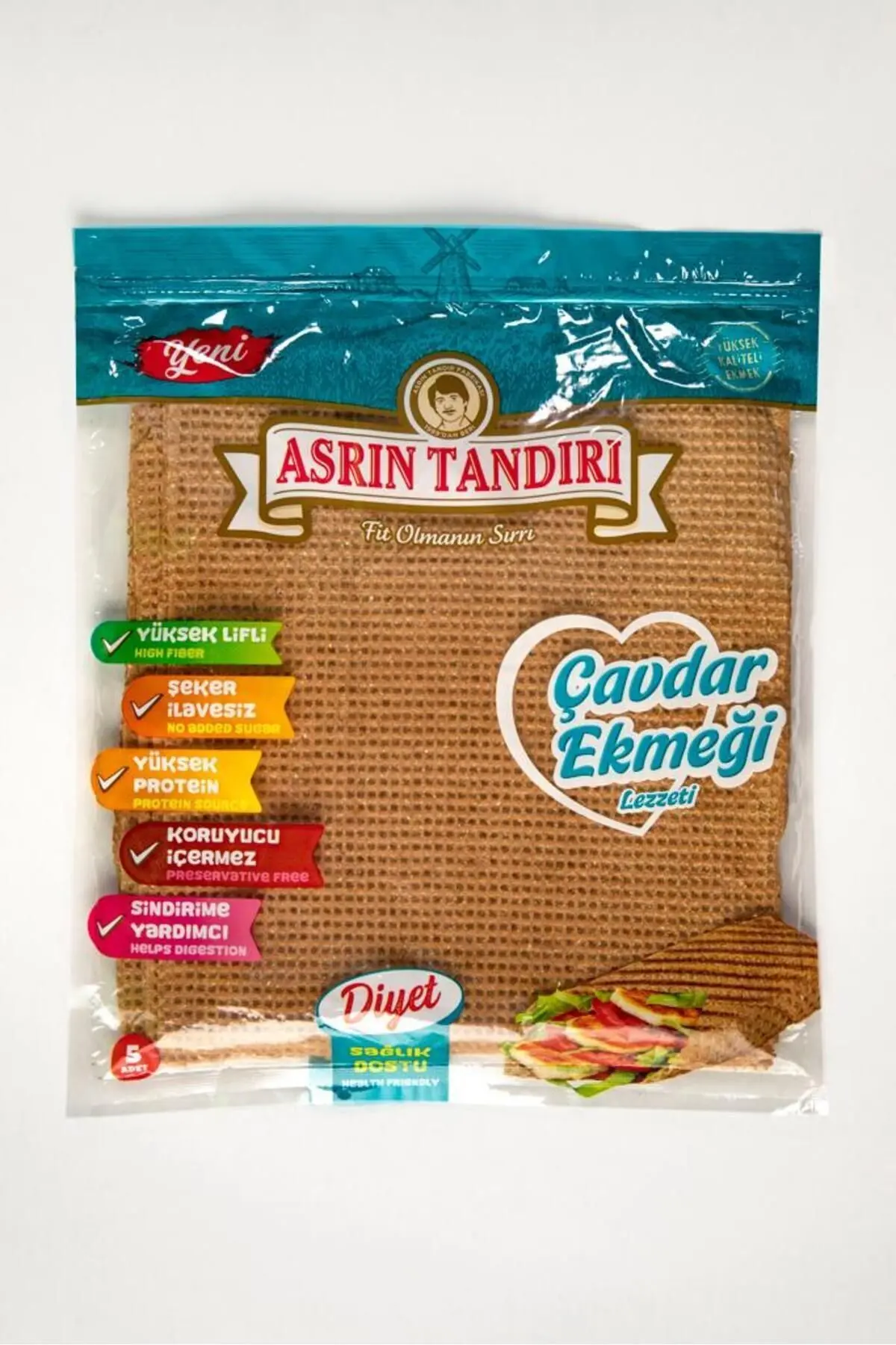 4’Lü Paket (2Adet Ekşi Mayalı Tam Buğday + 2 Adet Ekşi Mayalı Çavdar Lavaş Ekmeği Paketi)