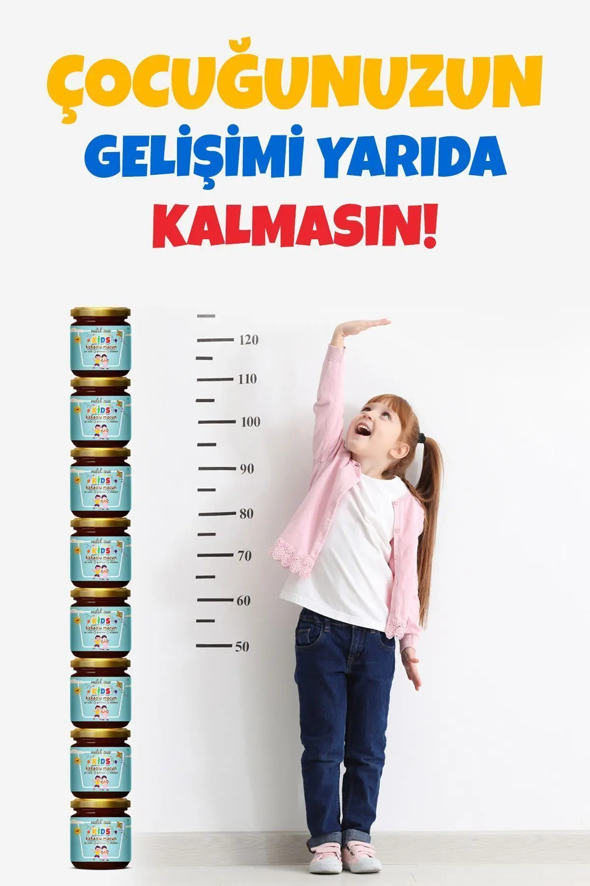 Kids Çocuklar için Özel Kakaolu, Arı sütlü, Vitaminli, İştah Açıcı, Kilo-Aldırıcı, Macun 2li Set