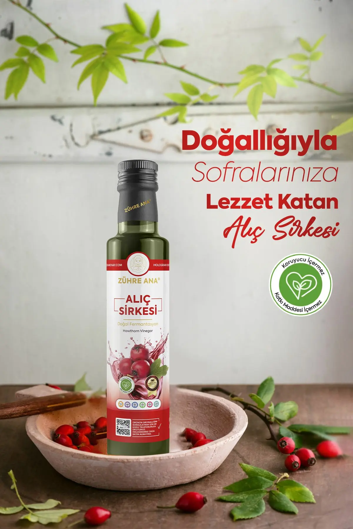 Alıç Sirkesi Doğal Fermantasyon Hawthorn Vinegar 500 Ml