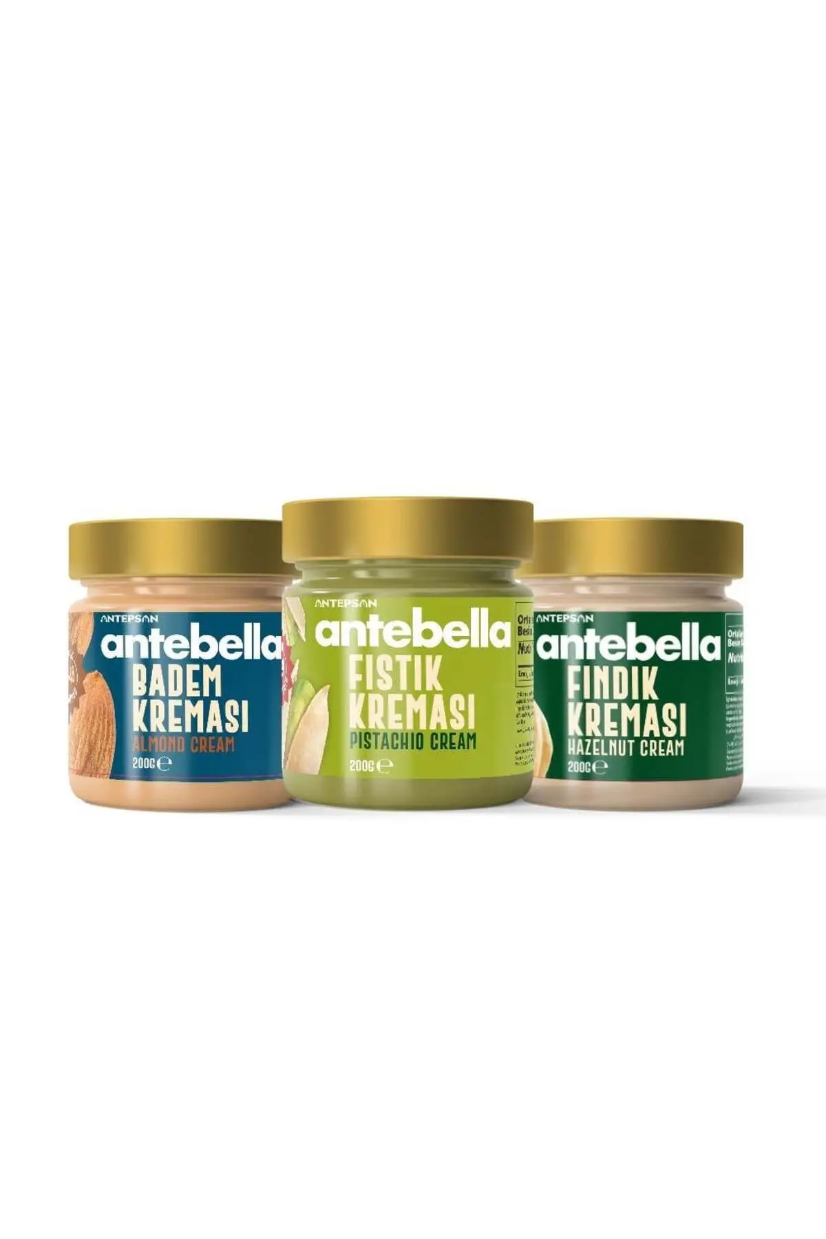 Antebella 3'lü Krema Paketi (antep Fıstığı, Badem, Fındık)
