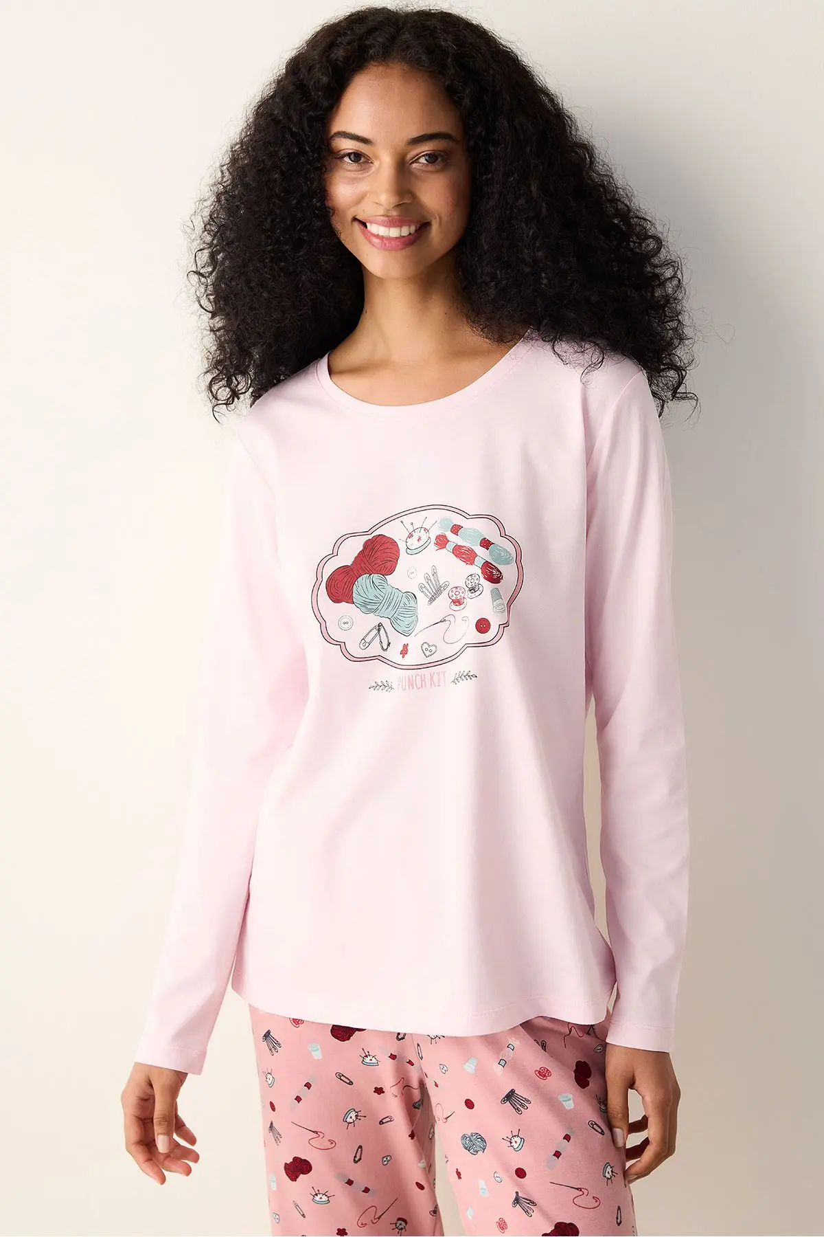 Happiness Çok Renkli Pantolon Pijama Takımı
