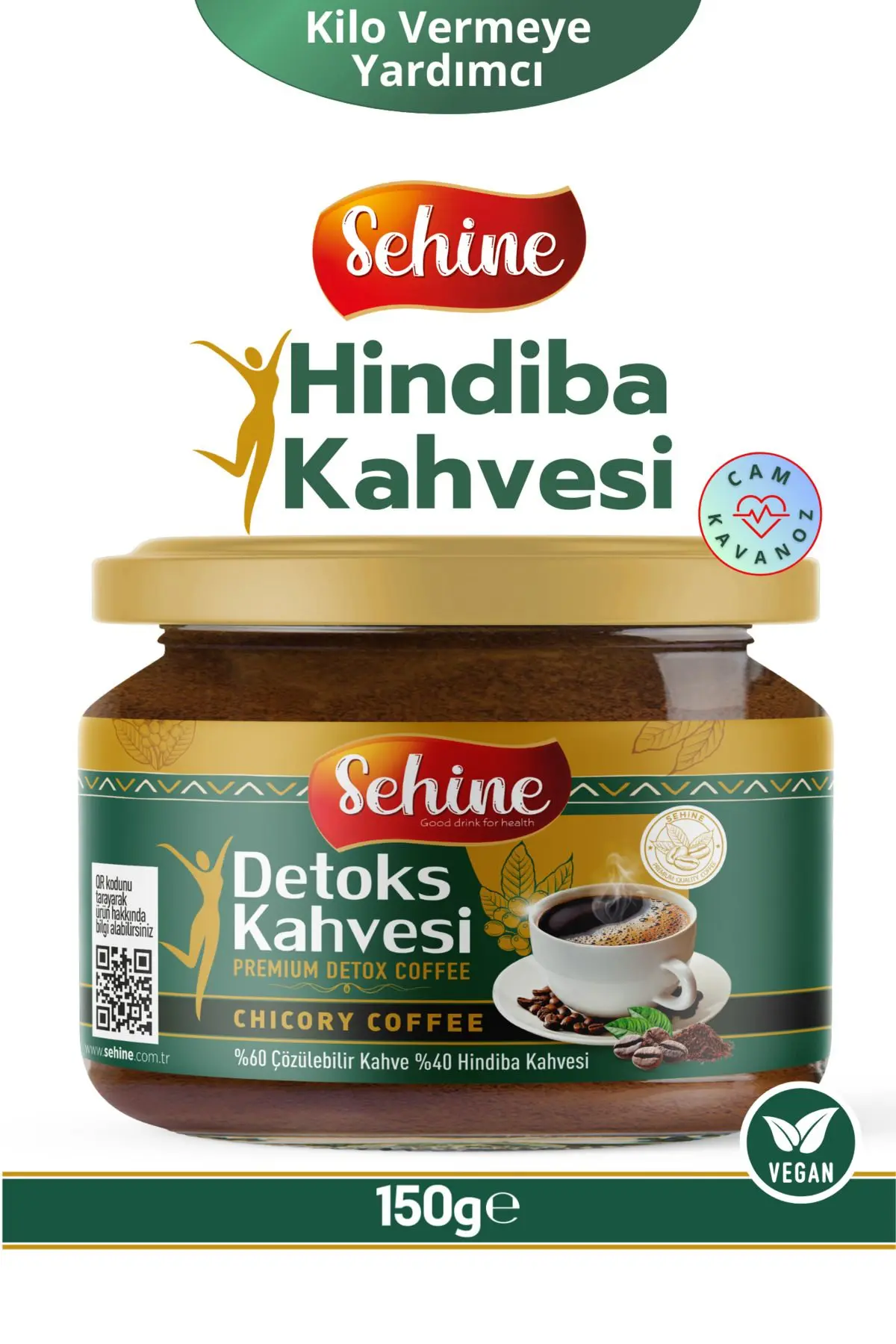 Sehine Detox Hindiba Kahvesi, Zayıflama, Kilo Vermeye Yardımcı, Diyet Form Kahve (60 KULLANIM) 150gr