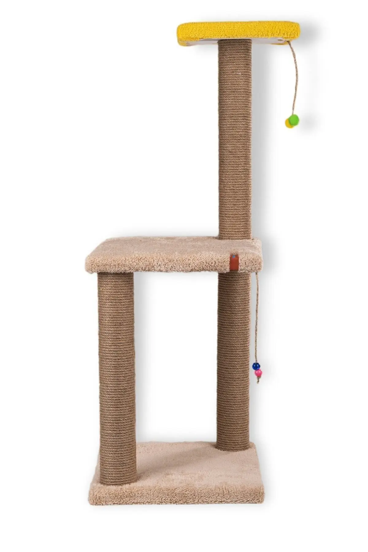 82 cm Krem iki Katlı Kedi Tırmalama Tahtası Catnipli Tırmalama Tahtası