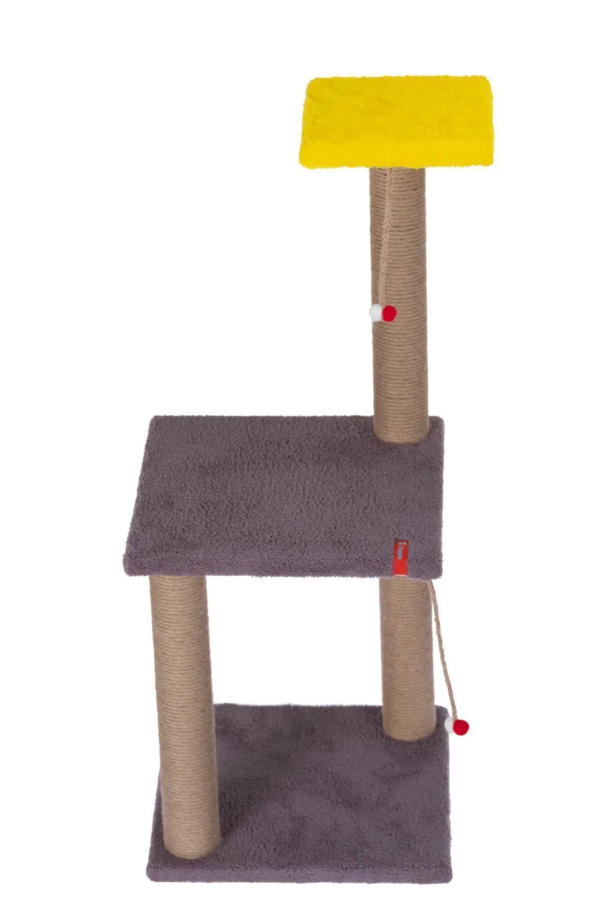 82 cm Antrasit iki Katlı Kedi Tırmalama Tahtası Catnipli Tırmalama Tahtası