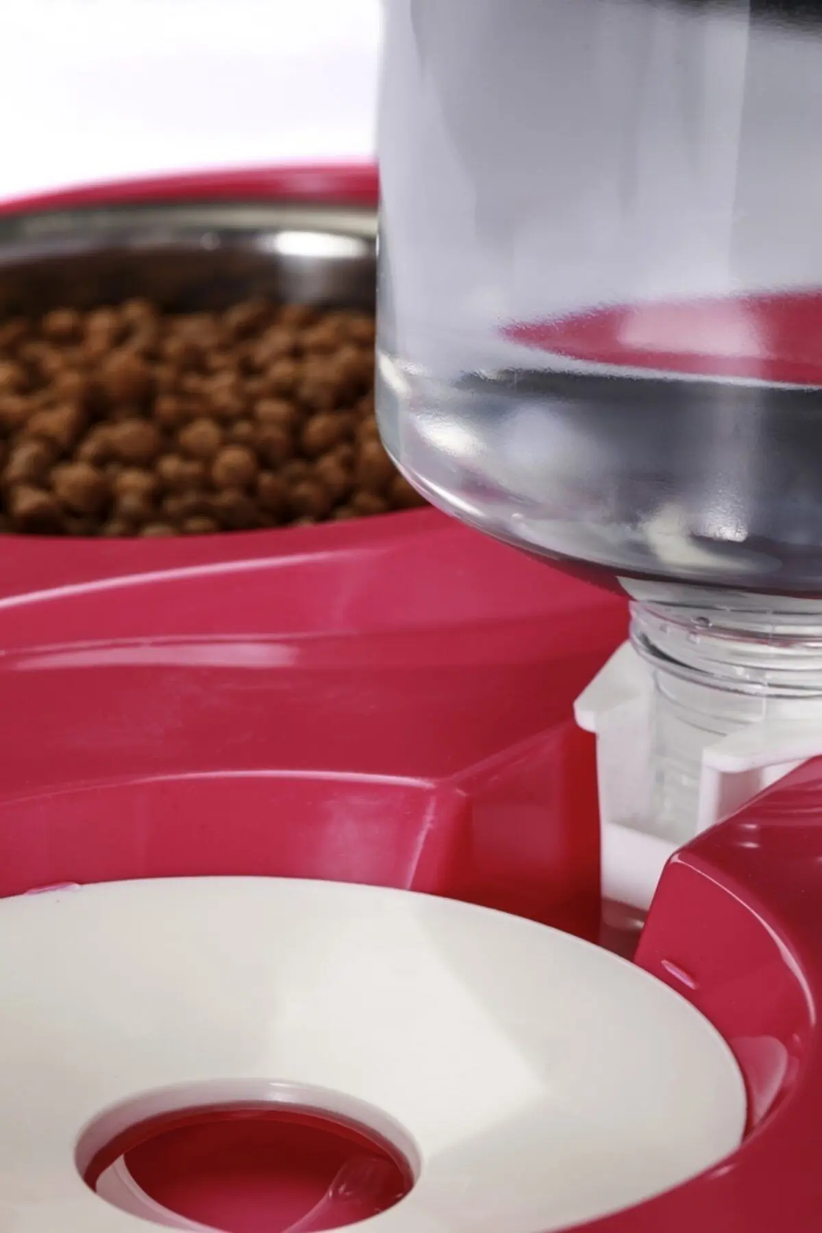 Hazneli Çelik Taslı Kedi-köpek Mama Ve Su Kabı Seti 500 ml Gri