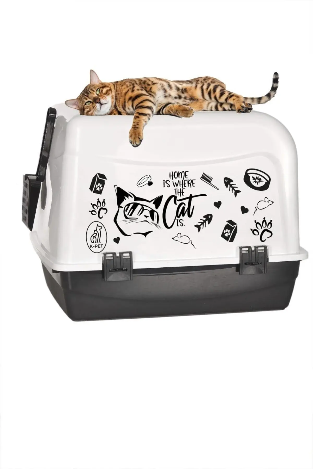 Xxl Büyük Boy Kapalı Kedi Tuvaleti Ve Kürek Hediyeli - En: 39 Genişlik :53 Yükseklik: 41