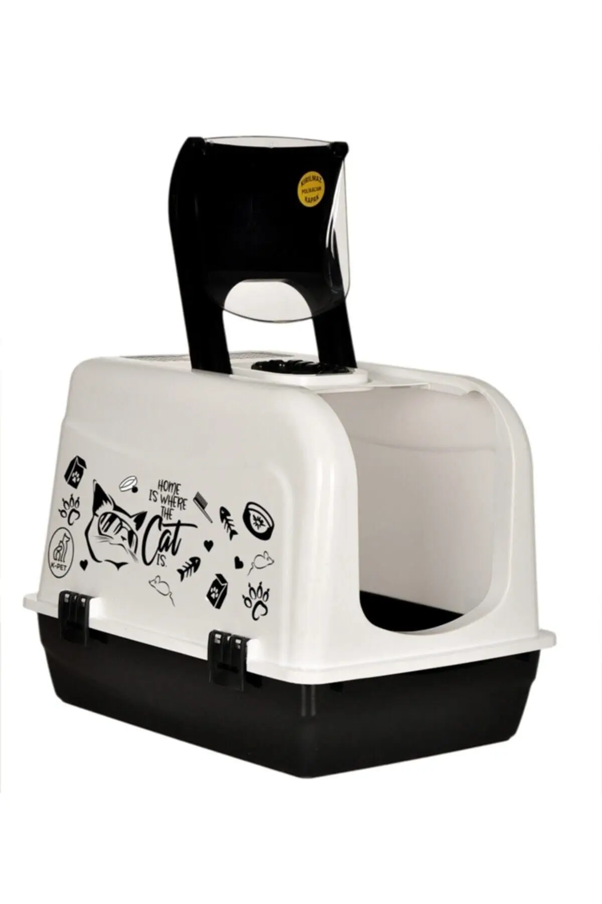 Xxl Büyük Boy Kapalı Kedi Tuvaleti Ve Kürek Hediyeli - En: 39 Genişlik :53 Yükseklik: 41
