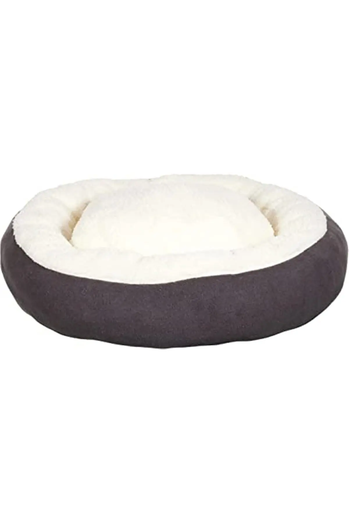 Çift Renk Simit Kedi Yatağı, Küçük Irk Köpek Yatağı, 55 Cm