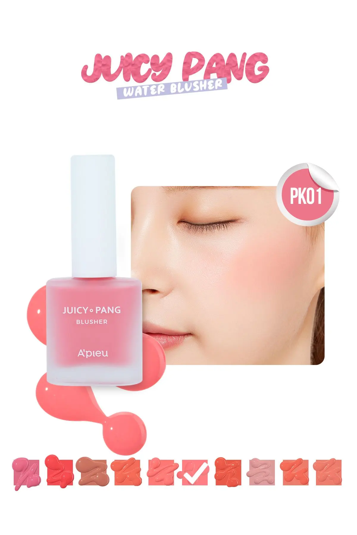 Missha Meyve Kokulu Doğal Görünümlü Likit Allık 9g. Apıeu Juicy-pang Water Blusher (PK01)