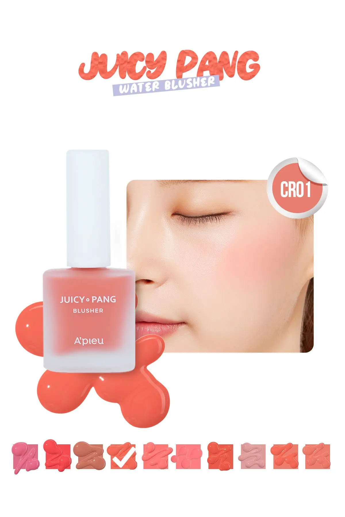 Missha Meyve Kokulu Doğal Görünümlü Likit Allık 9g. Apıeu Juicy-pang Water Blusher (CR01)