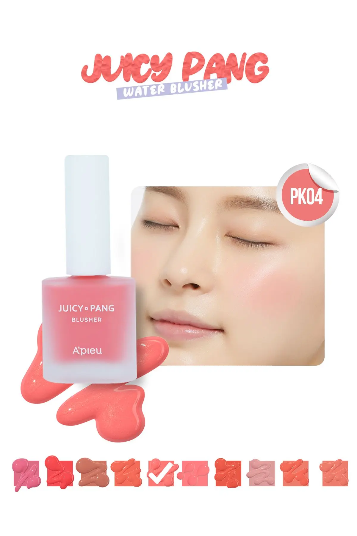 Missha Meyve Kokulu Doğal Görünümlü Likit Allık 9g. Apıeu Juicy-pang Water Blusher (PK04)