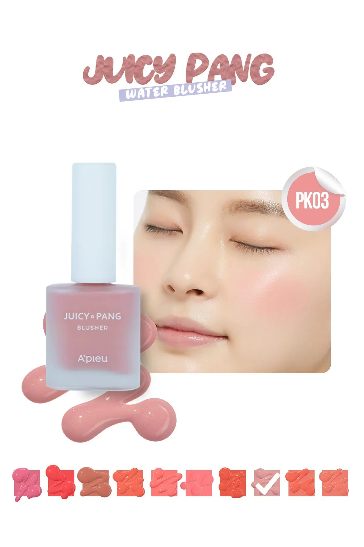 Missha Nemlendirici Etkili Doğal Görünüm Sunan Sıvı Allık A'pıeu Juicy-pang Water Blusher (PK03)