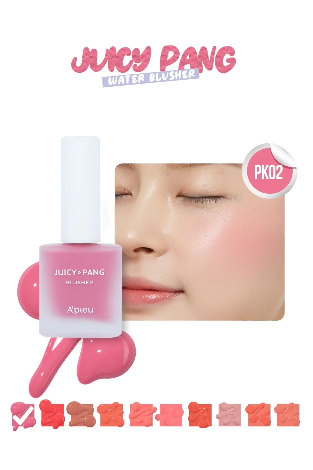 Missha Meyve Kokulu Doğal Görünümlü Likit Allık 9g. Apıeu Juicy-pang Water Blusher (PK02)