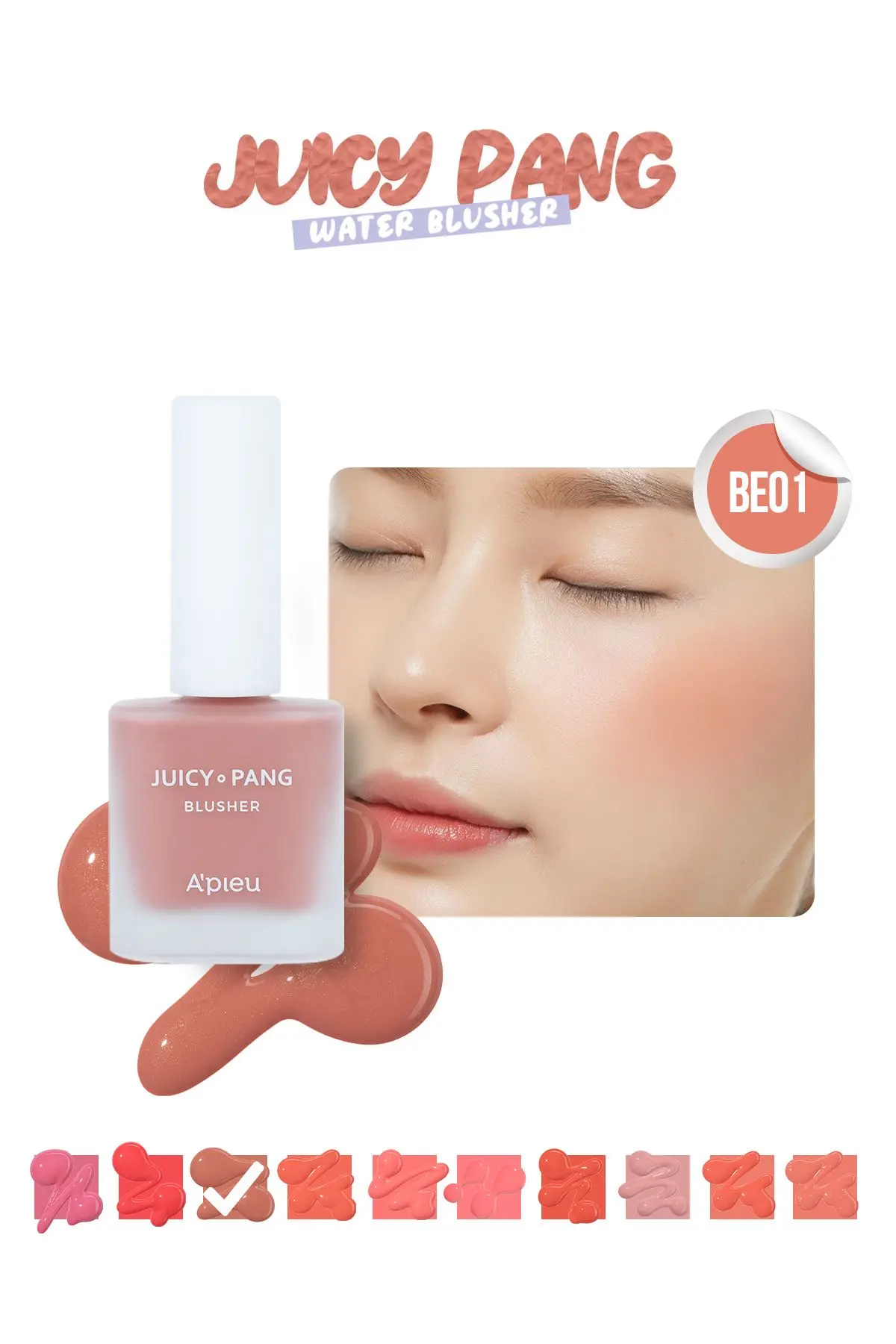 Missha Nemlendirici Etkili Doğal Görünüm Sunan Sıvı Allık A'pıeu Juicy-pang Water Blusher (BE01)