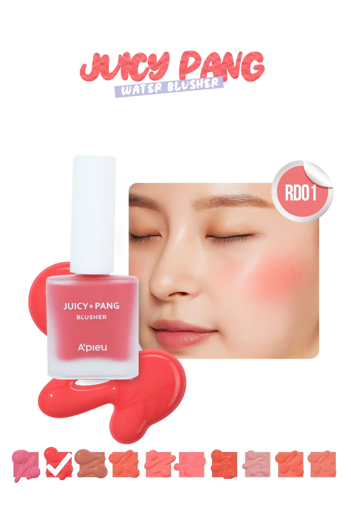 Missha Nemlendirici Etkili Doğal Görünüm Sunan Sıvı Allık A'pıeu Juicy-pang Water Blusher (RD01)