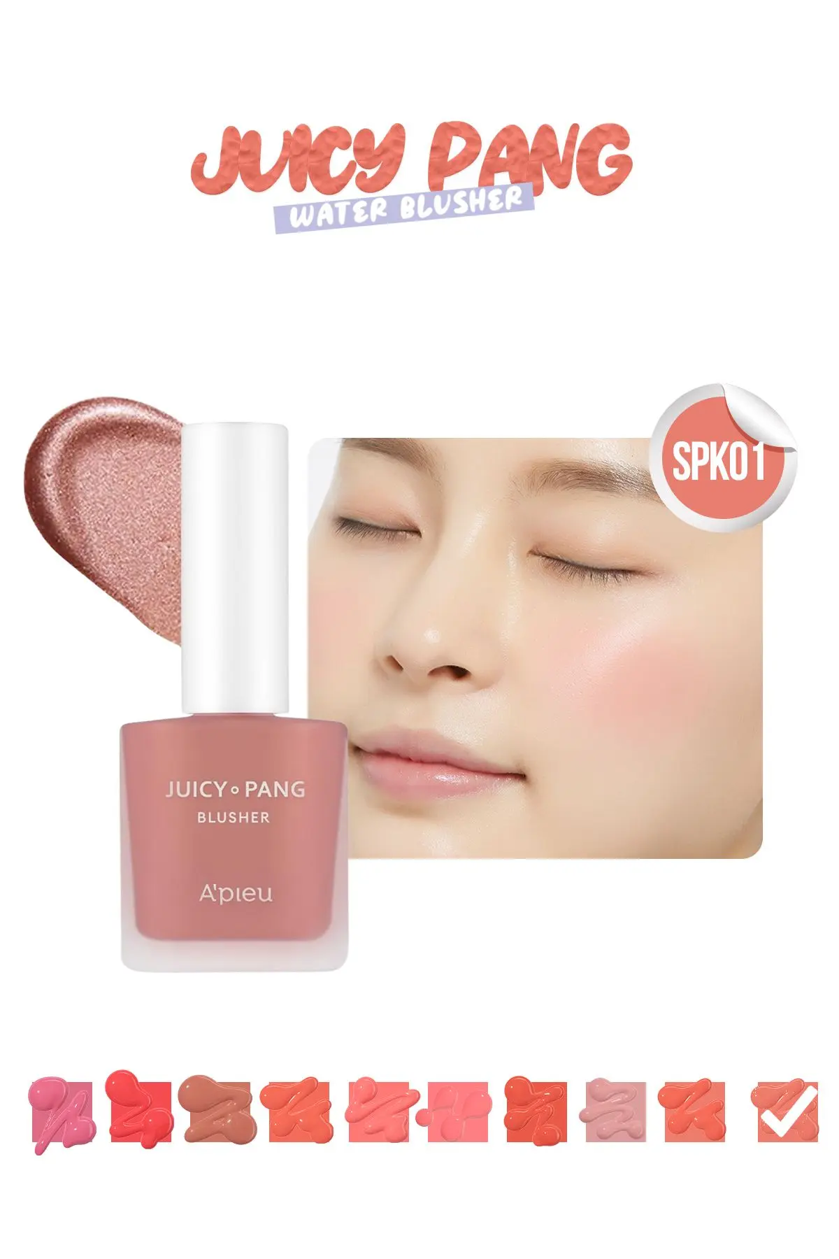 Missha Meyve Kokulu Sedefli Kalıcı Likit Allık Juicy-pang Water Blusher Shimmer (SPK01)