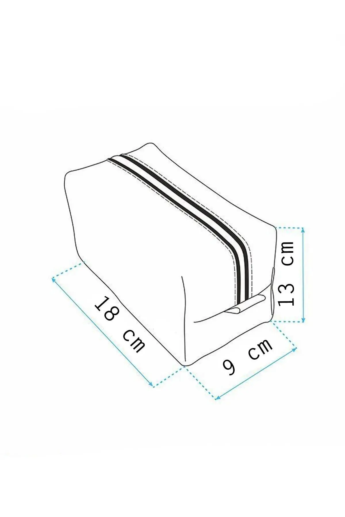 Yeşil Çiçek Desen Makyaj Çantası Modern Tasarım 826334