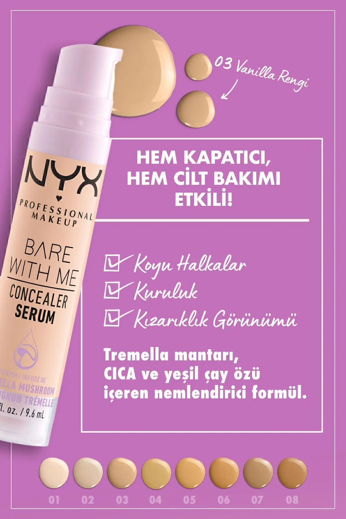 Bare With Me Kapatıcı Serum 03 Vanilla