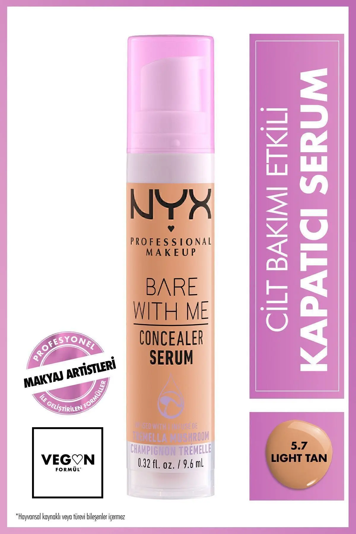 NYX Professional Makeup Bare With Me Kapatıcı Serum 5.7 Light Tan