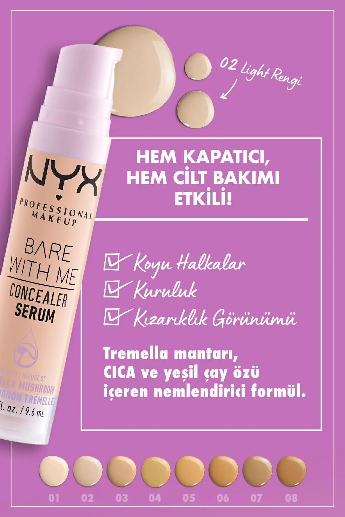 Bare With Me Kapatıcı Serum 02 Light