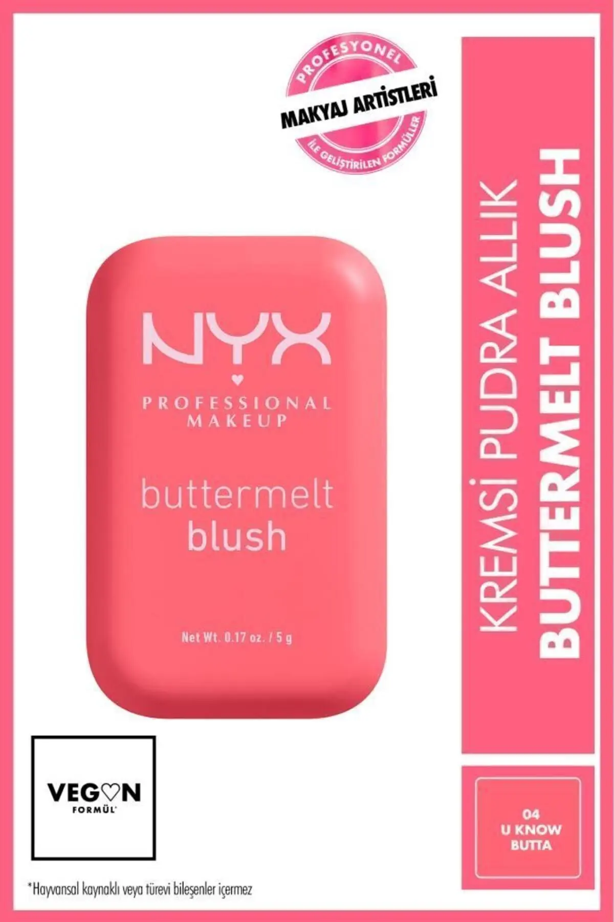 NYX Professional Makeup Buttermelt Blush Kremsi Pudra Allık - 04 U Know Butta