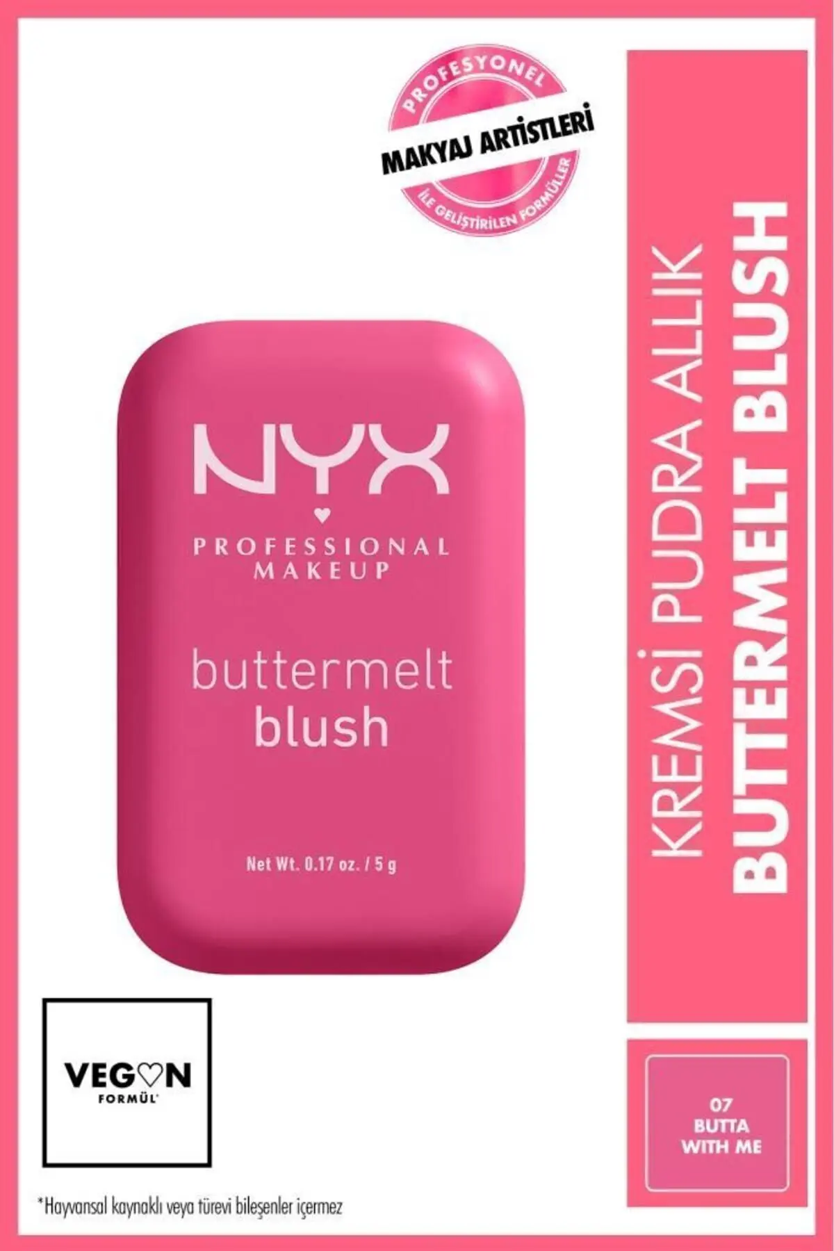 NYX Professional Makeup Buttermelt Blush Kremsi Pudra Allık - 07 Butta With Me