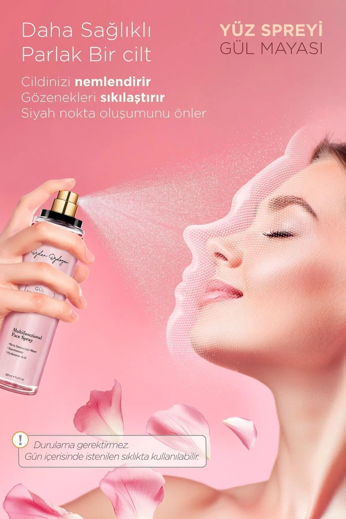 Gül Mayası Aydınlatıcı ve Gözenek Sıkılaştırıcı Tonik 200 ml.