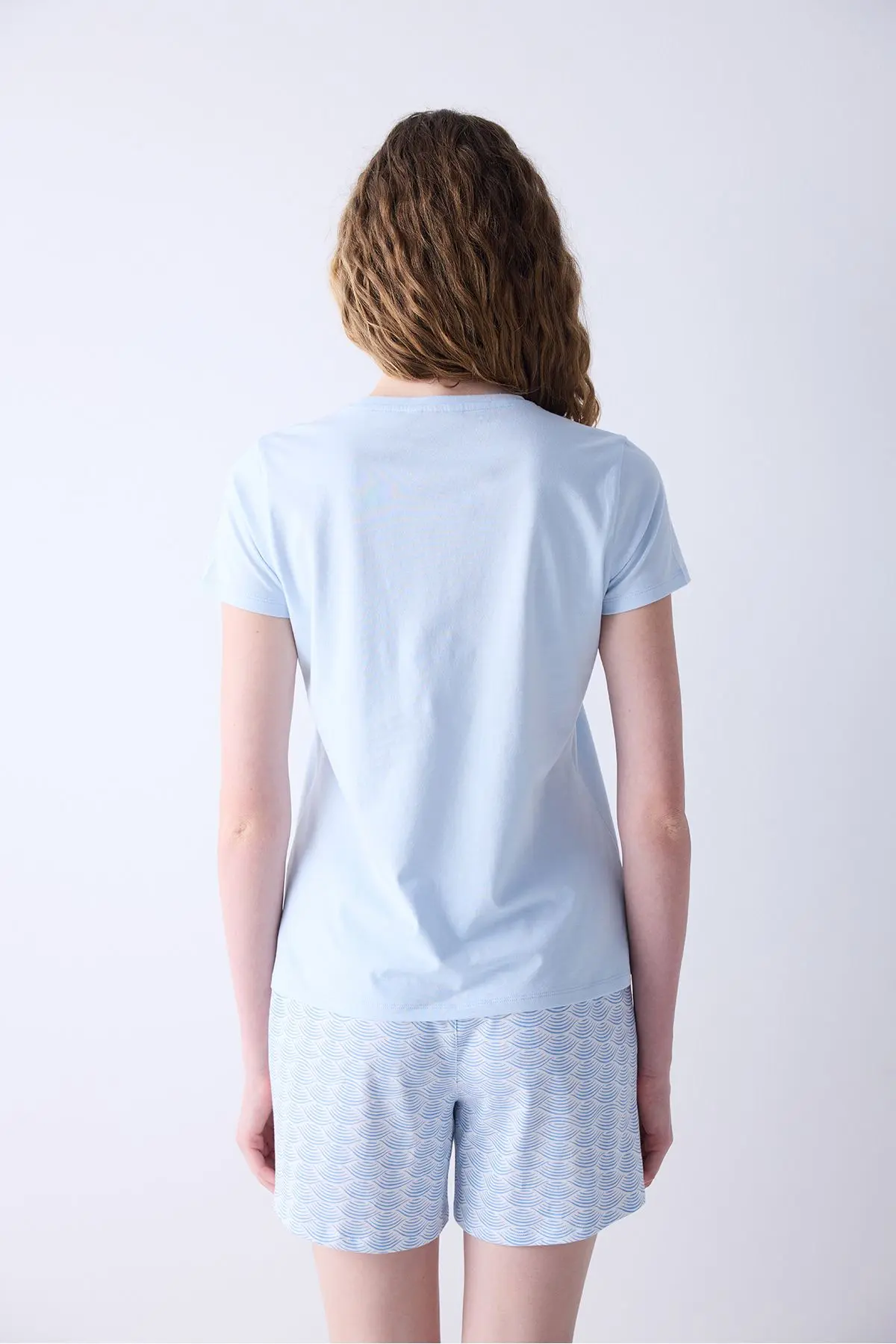 Sea Açık Mavi Şortlu Pijama Takımı