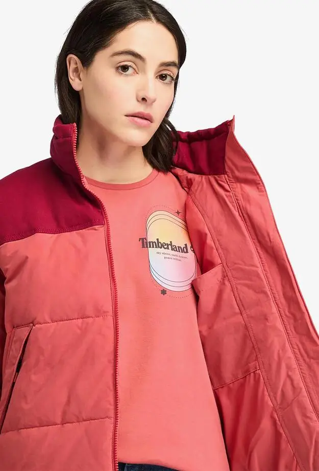 Timberland Welch Mountain Synthetic Insulated Puffer Kadın Bordo Ceket