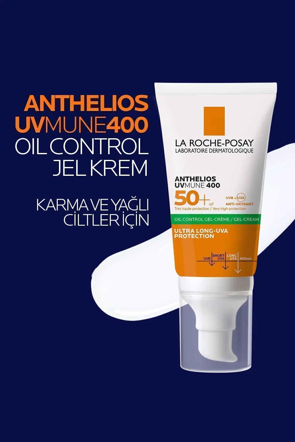 Anthelios Oil Control Gel Cream Spf50+ Yağlı ve Karma Ciltler İçin Yüz Güneş Kremi 50 ml