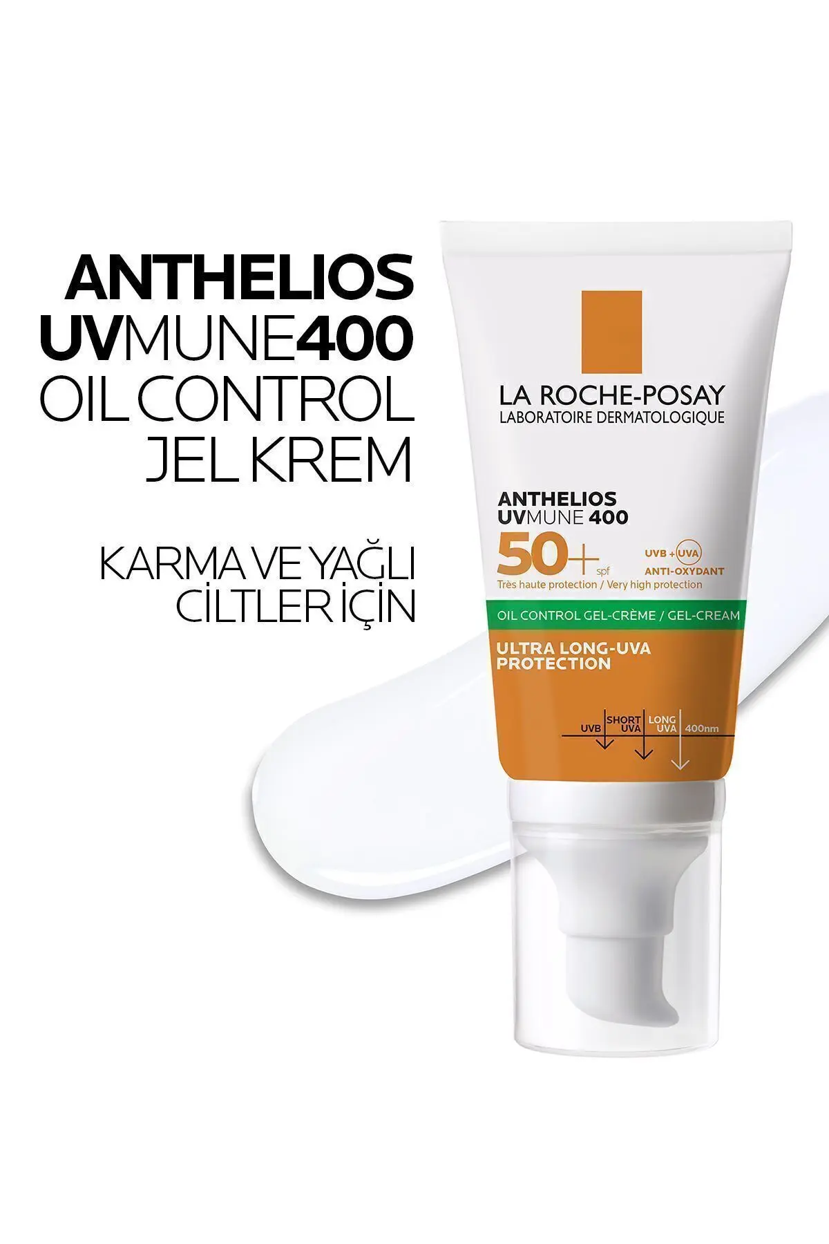 Anthelios Oil Control Gel Cream Spf50+ Yağlı ve Karma Ciltler İçin Yüz Güneş Kremi 50 ml