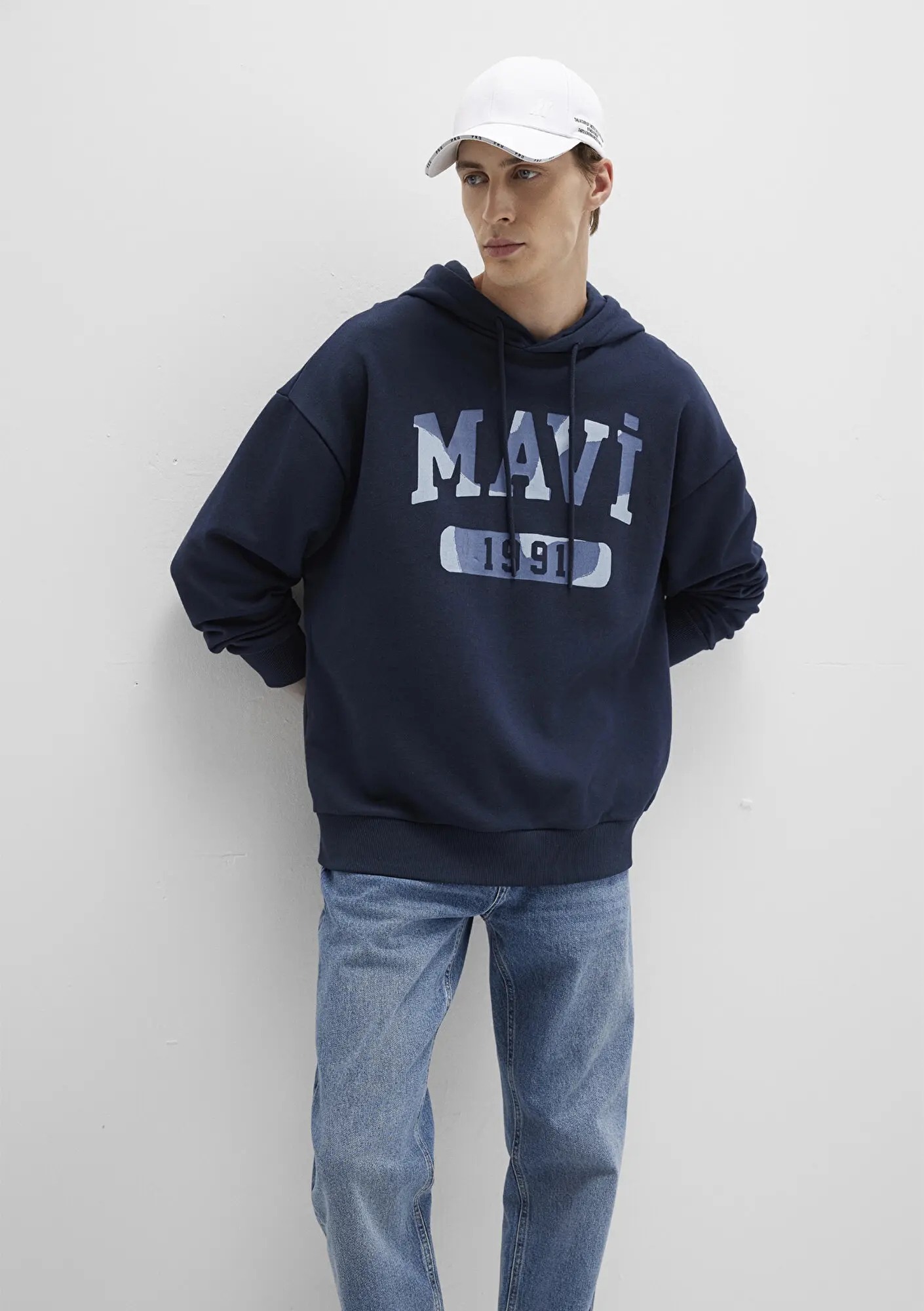 Mavi Mavi Baskılı Lacivert Sweatshirt 0S10301-70490