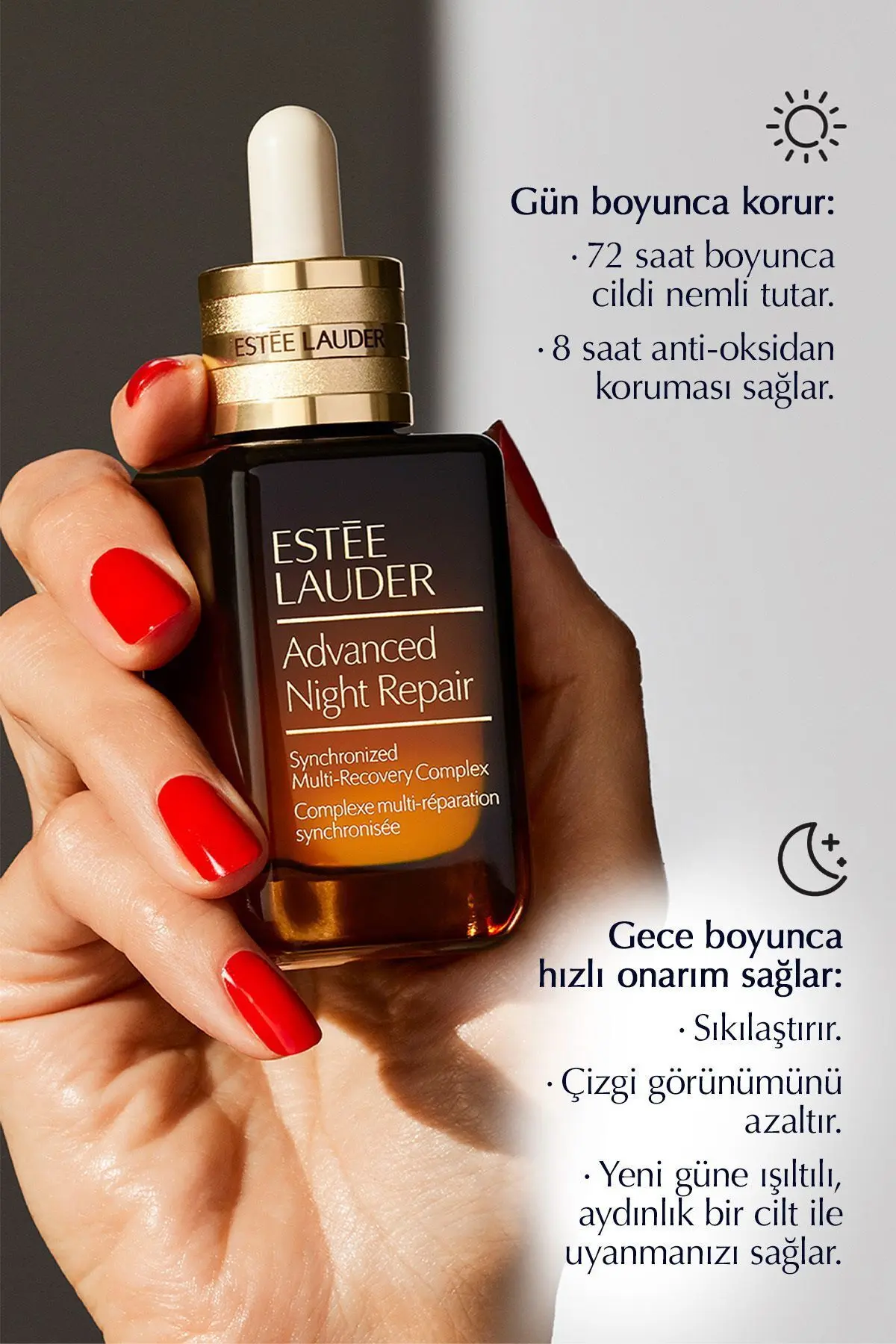 Cilt Bakım Seti - Advanced Night Repair Serum 20ml Göz Kremi 5ml Revitalizing Supreme Krem 5ml