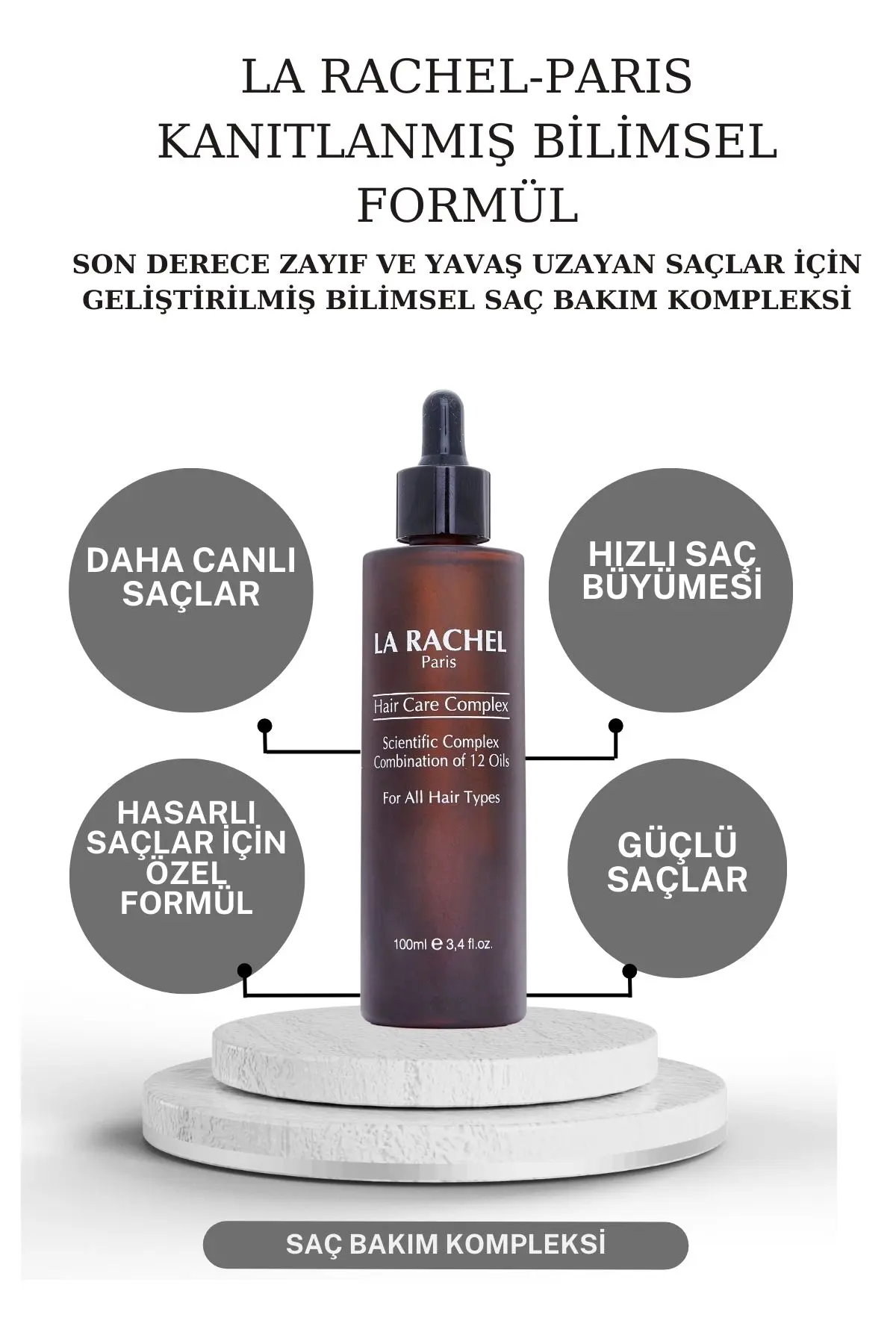 Yavaş Uzayan Ve Aşırı Yıpranmış Saçlar Için Geliştirilmiş Bitkisel Saç Bakım Kompleksi