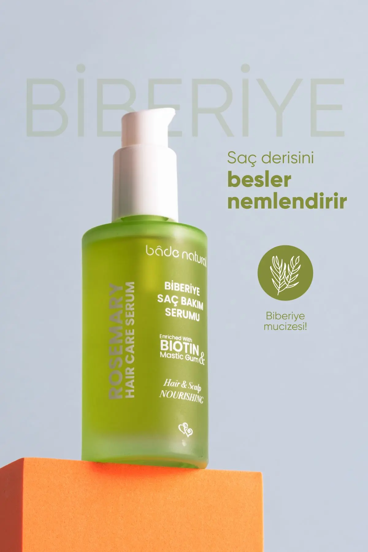 Biberiye Yağı ve Biotin Complex Saç Dökülmesi ve Yıpranmış Saçlar için Saç Bakım Serumu 50 ml