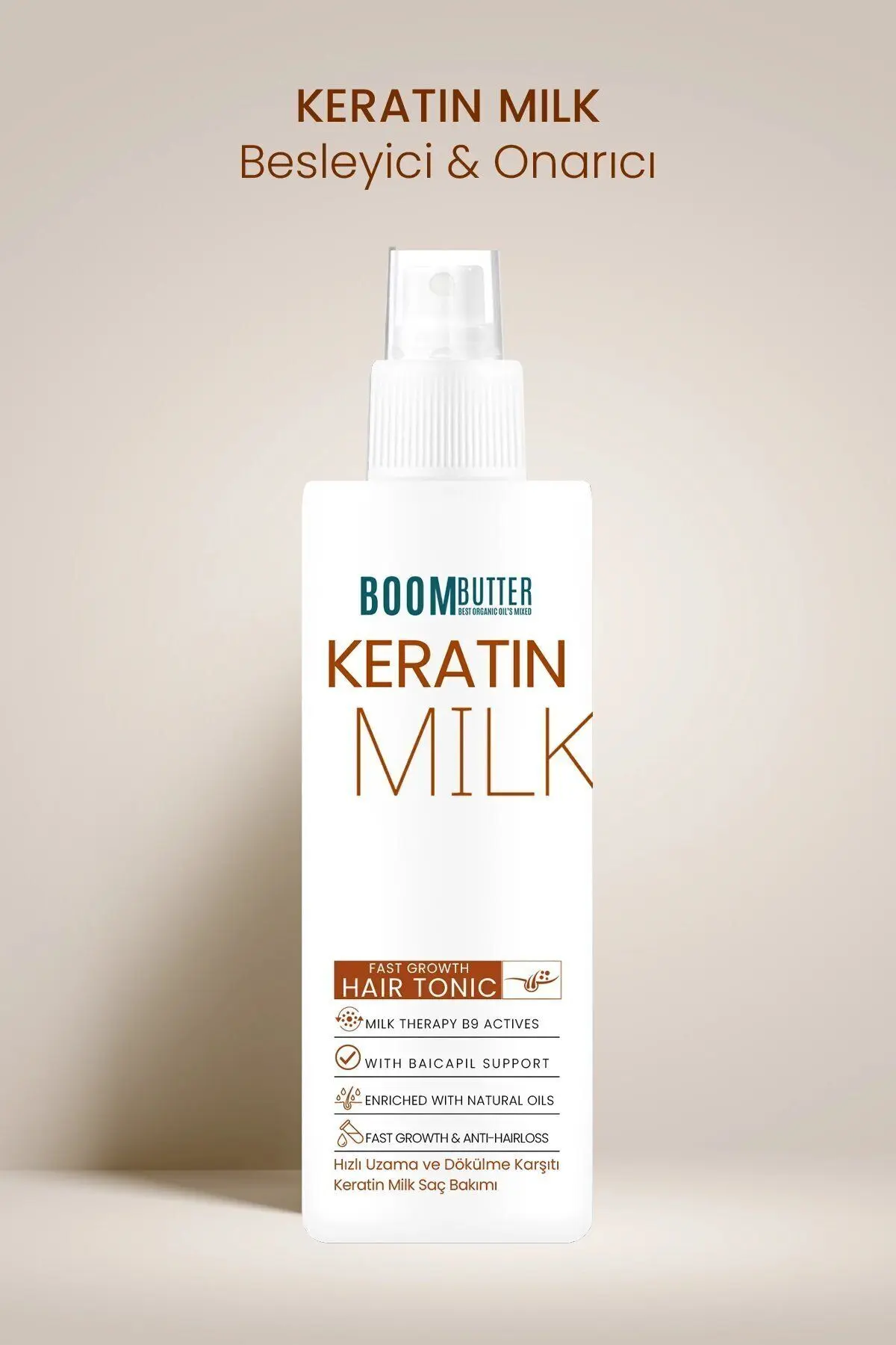 Boom Butter Keratin Milk (SÜTÜ) Hızlı Uzama Dökülme Karşıtı Saç Spreyi 150ml