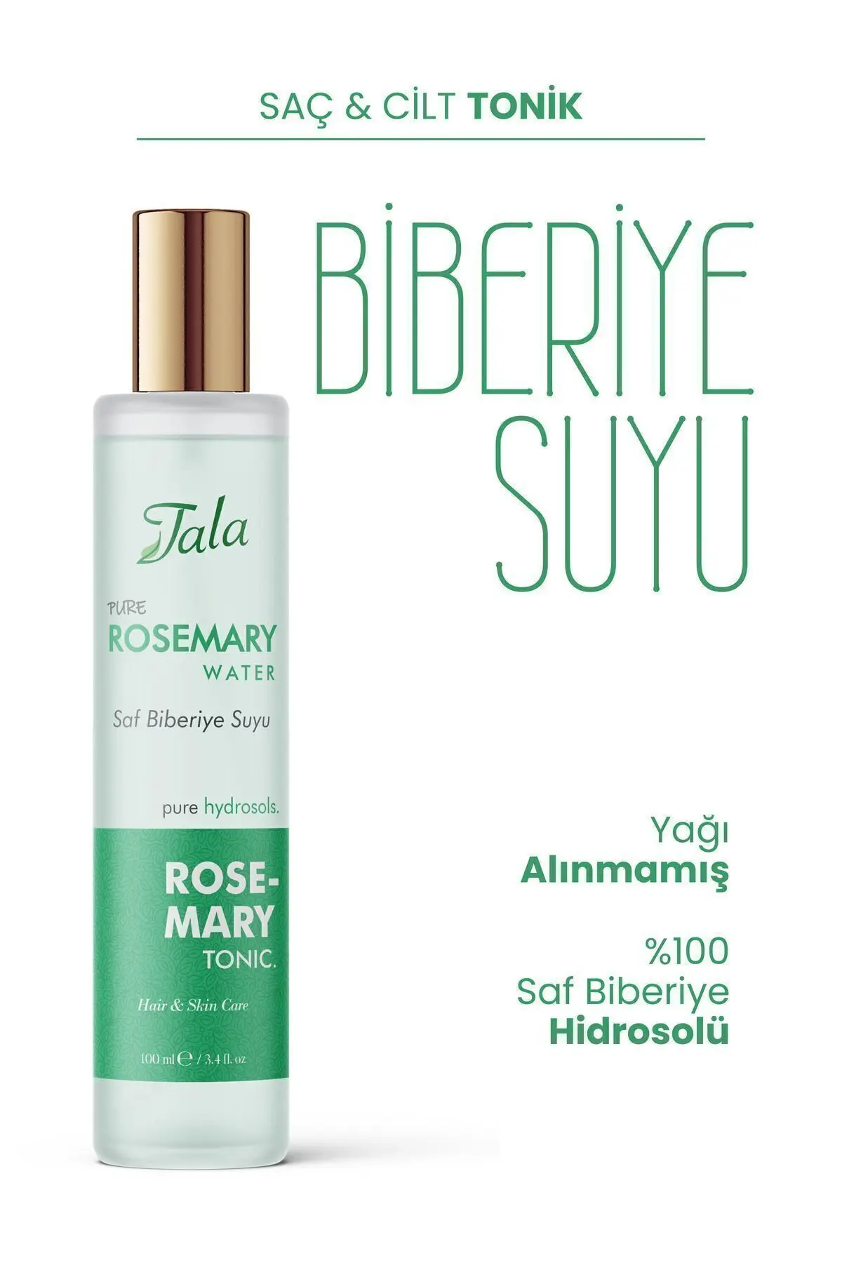 Tala Biberiye Suyu Güçlendirici Saç Toniği %100 Saf Ve Doğal Hızlı Saç Uzatma Dökülme Karşıtı 100 ml