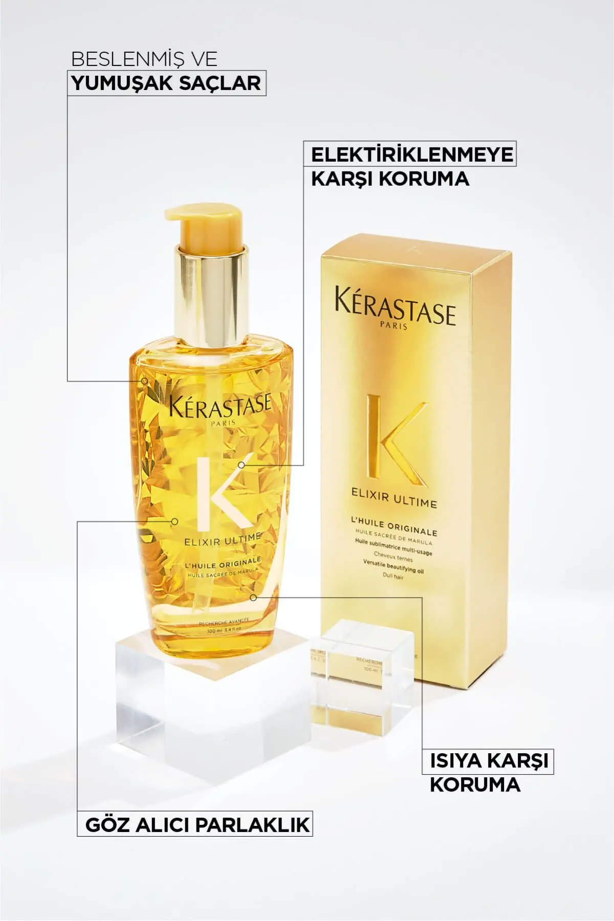Elixir Ultime L'huile Originale Parlaklık Veren Saç Bakım Yağı 100 ml