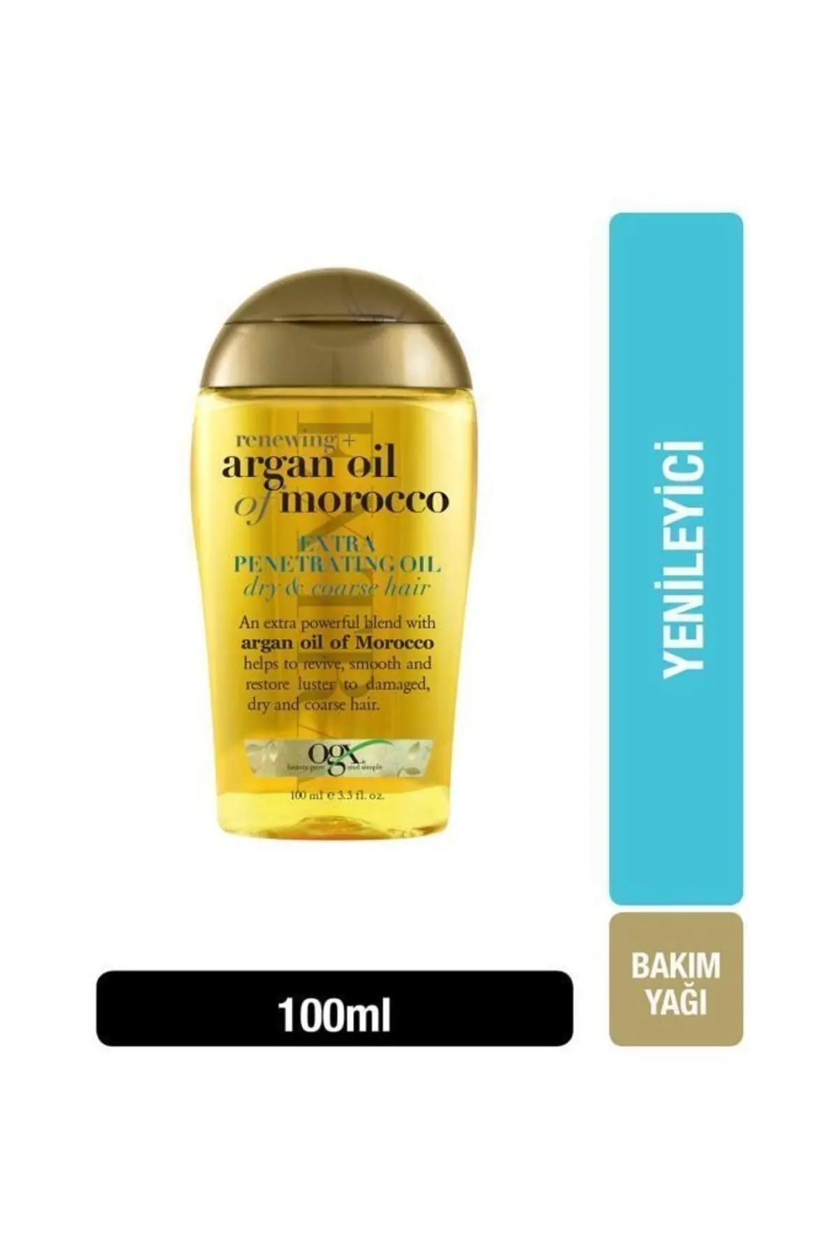 OGX Argan Oil Of Morocco Kuru Ve Sertleşmiş Saçlar Için Yenileyici Extra Sülfatsız Argan Yaği 100 ml