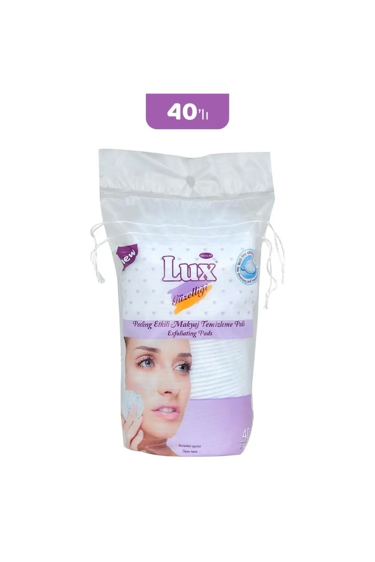 LUX Peeling Etkili Makyaj Pamuğu 40' Lı