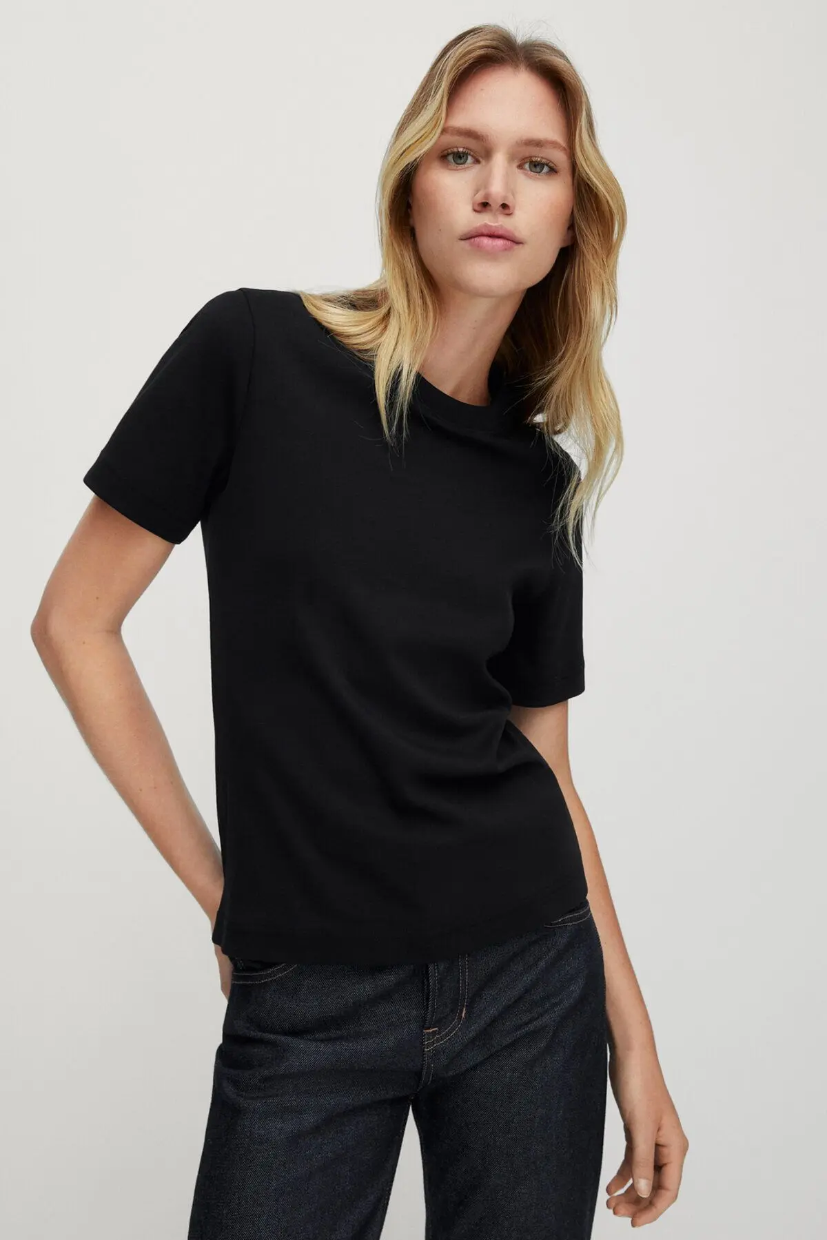 Kısa Kollu Pamuklu T-shirt