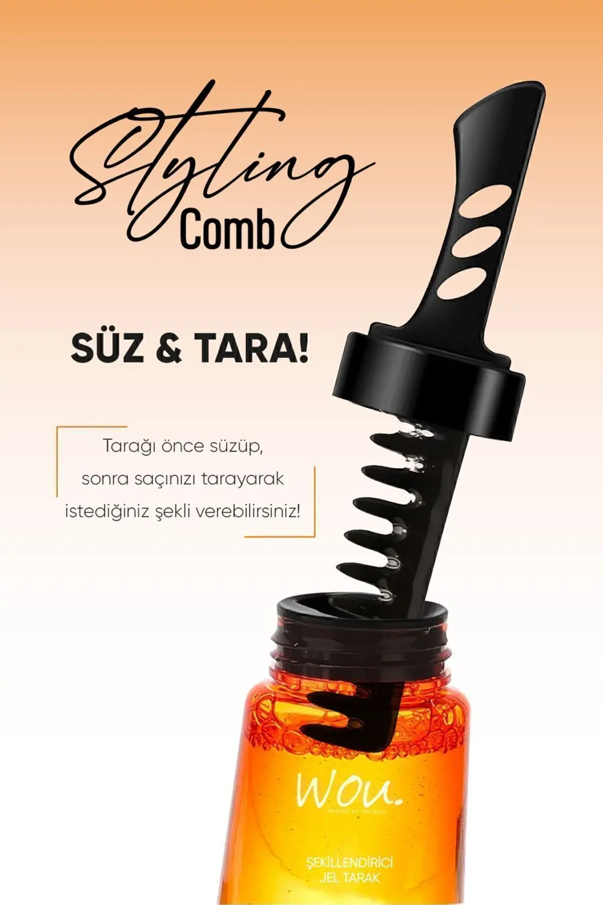 Saç Şekillendirici Jel Tarak 260 Ml Işıltılı Ve Dolgun Görünüm Ekstra Güçlü Ve Saç Bakım Etkisi