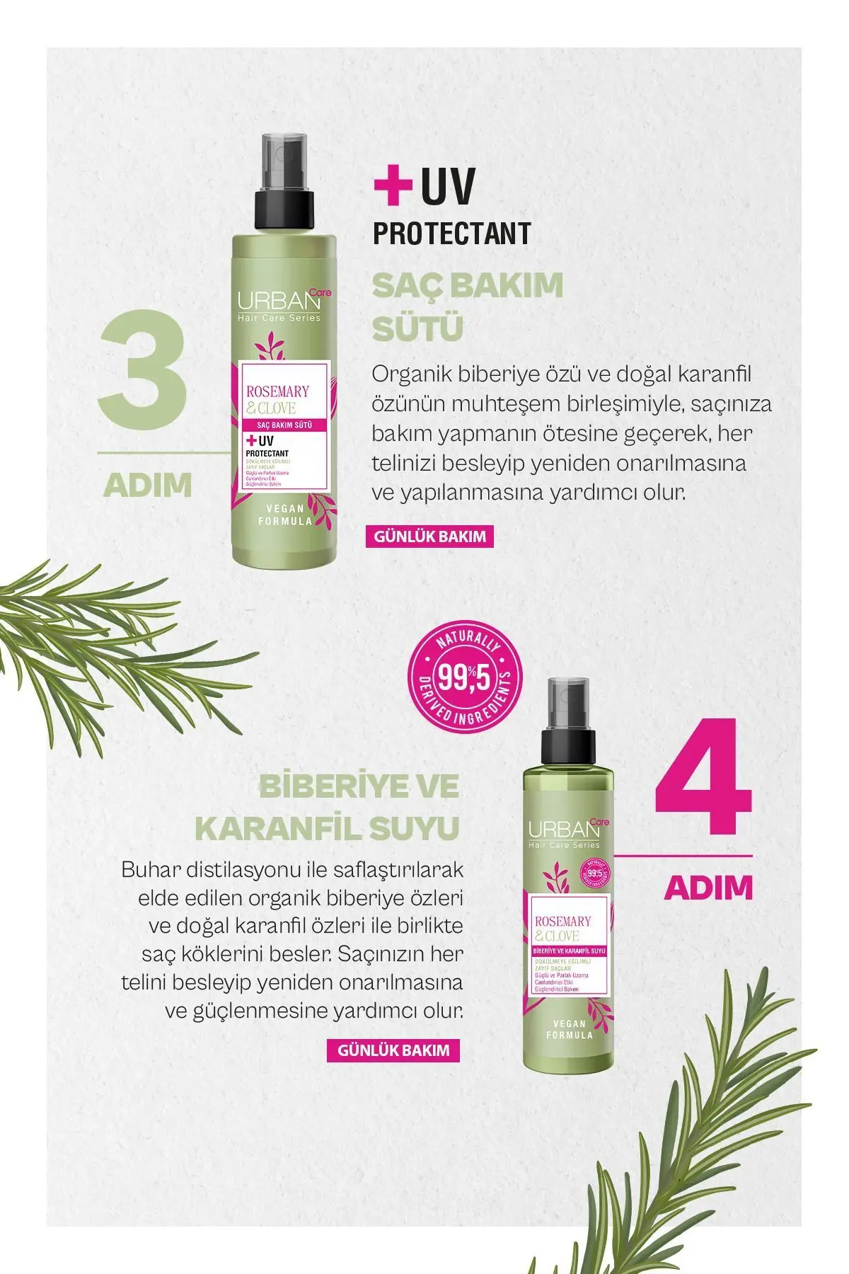 Rosemary & Clove Biberiye Ve Karanfil Canlandırıcı Ve Güçlendirici Saç Bakım Sütü 200 ml