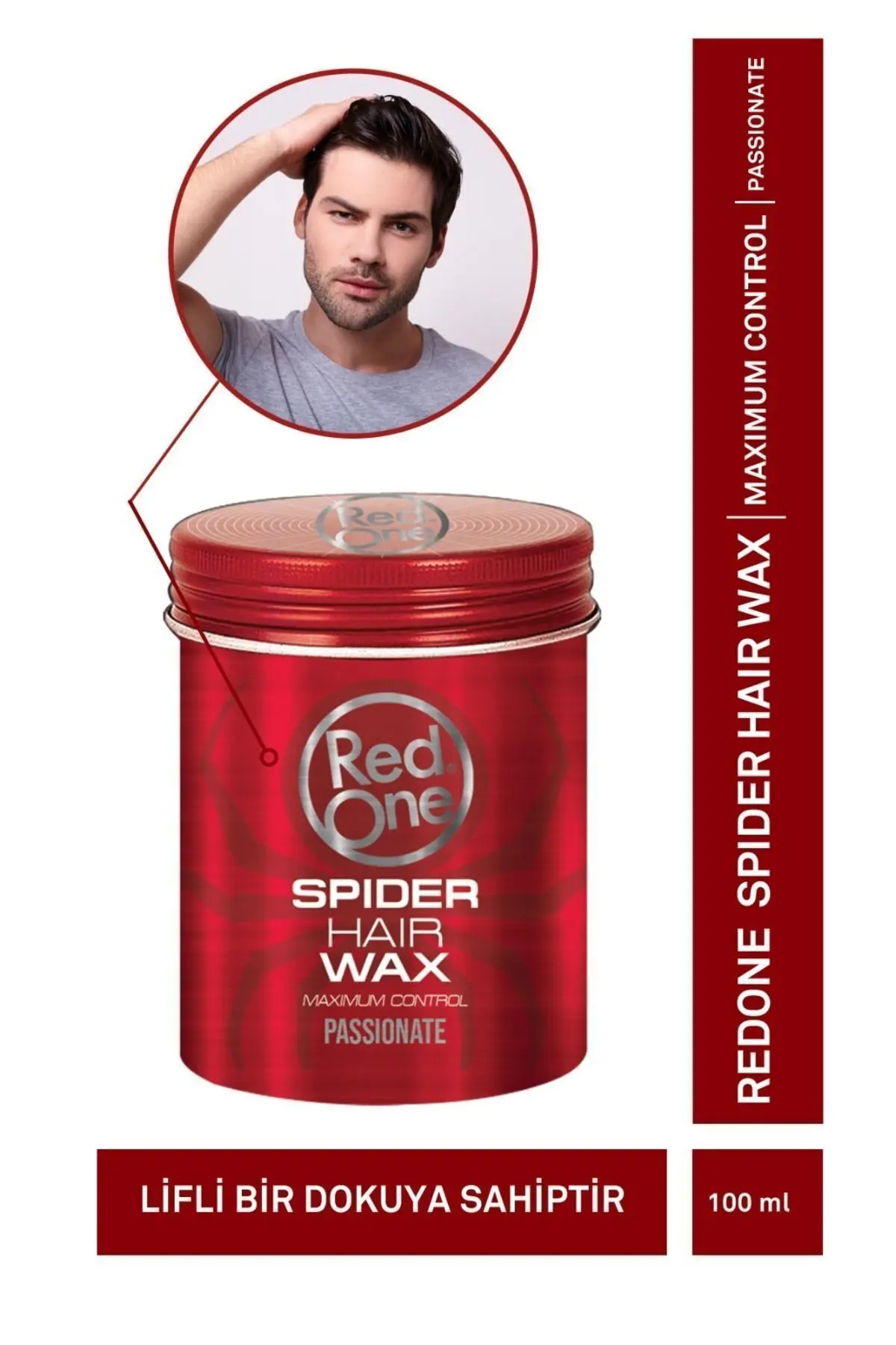 Redone Kırmızı Spider Gün Boyu Etkili Parlak Saç Şekillendirci Wax 100ml